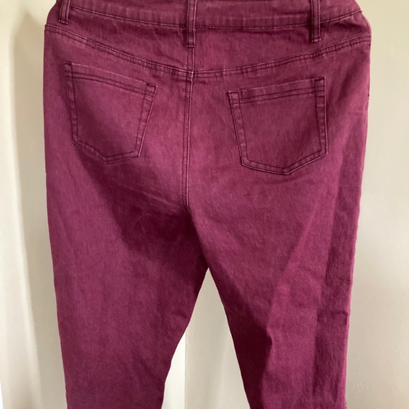 Diane Gilman Deep Pink denim pant - Picture 2 of 4